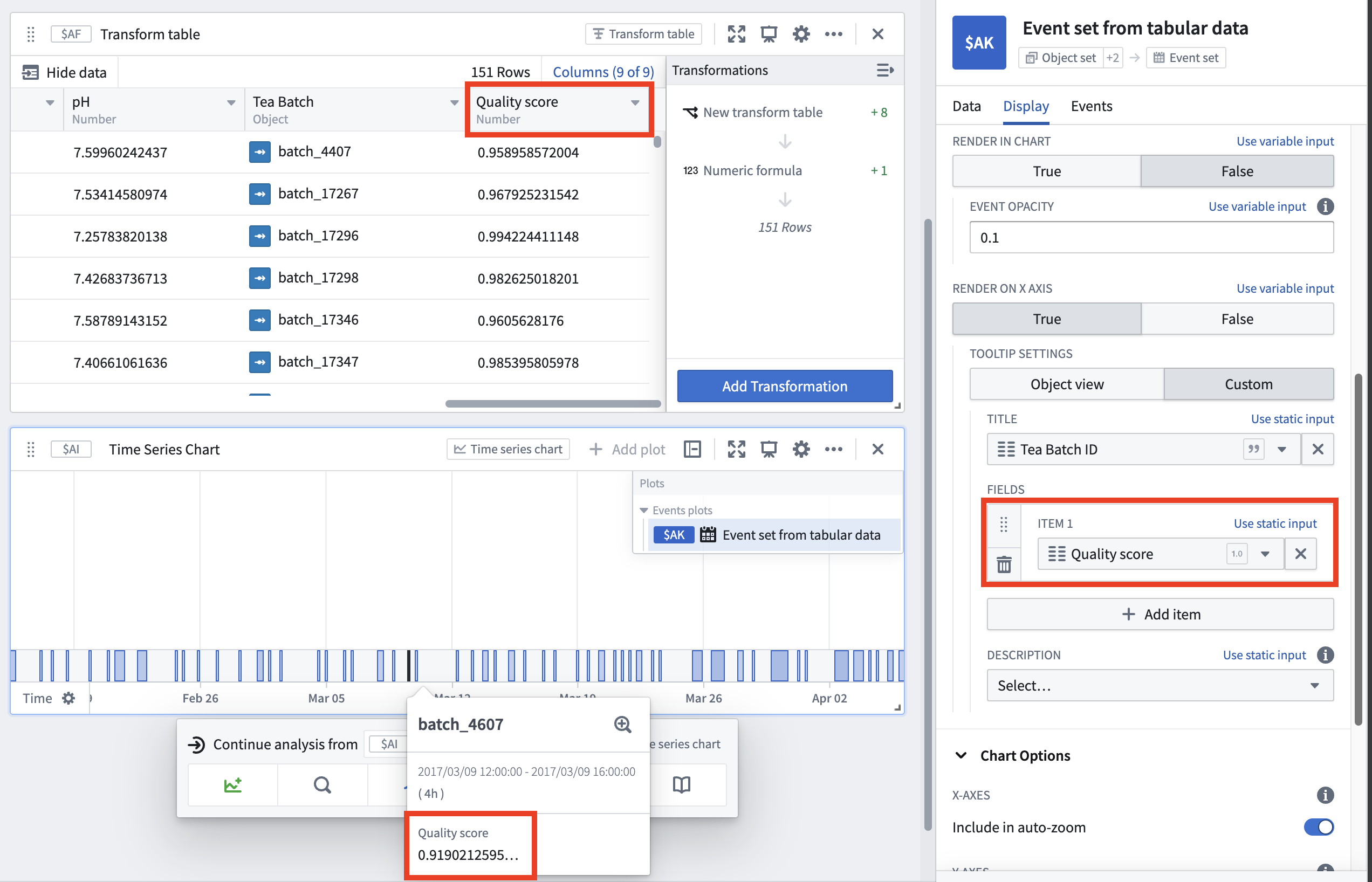 Enriching event set data.