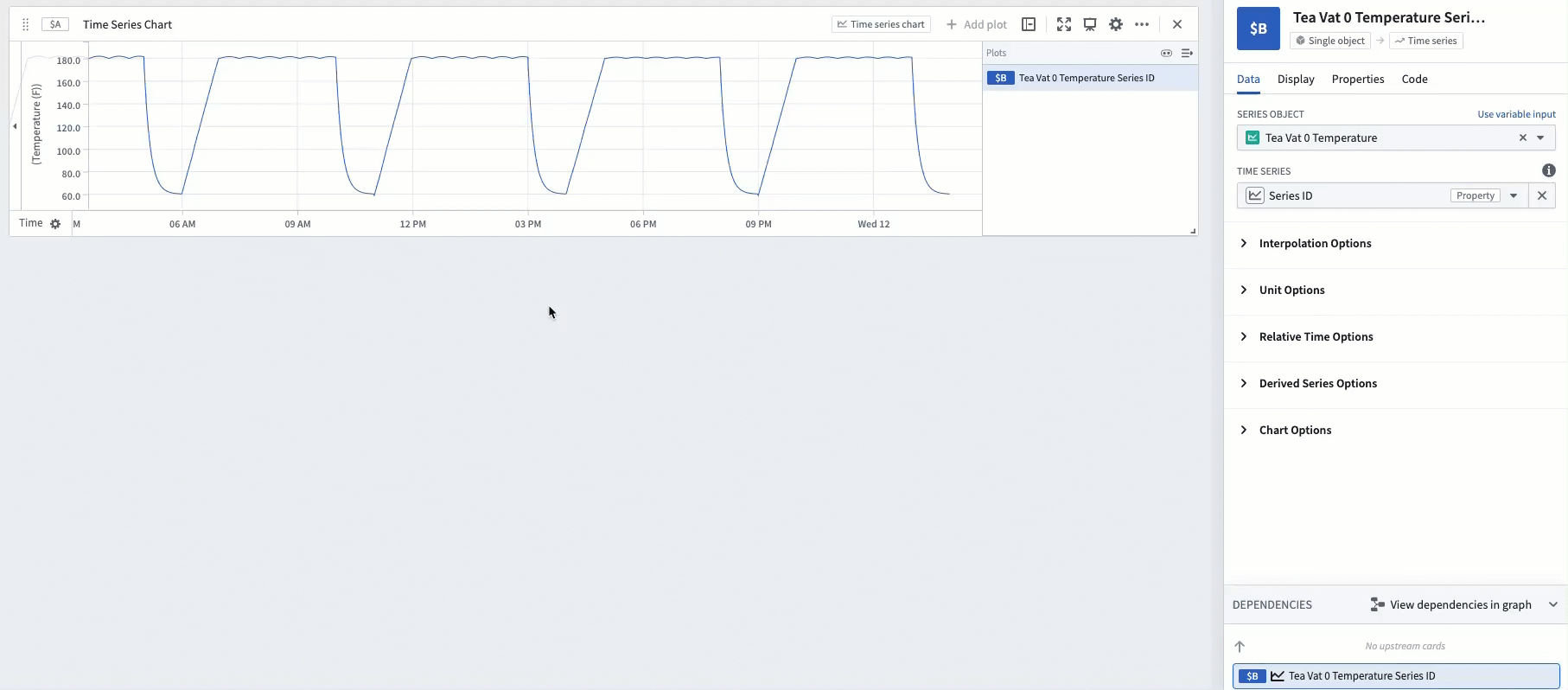 Converting a time series into relative time in the time range editor