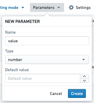 Create a parameter