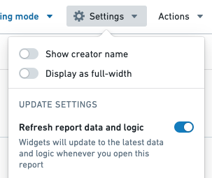 Auto-refresh data and logic turned on