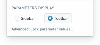 Toggle between sidebar or toolbar