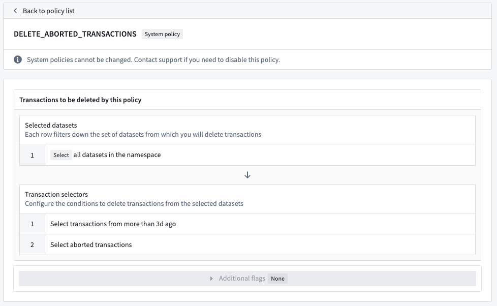 System policy view