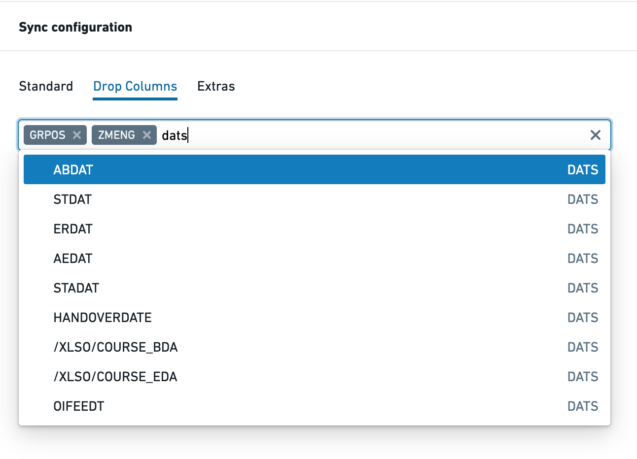 Drop Columns