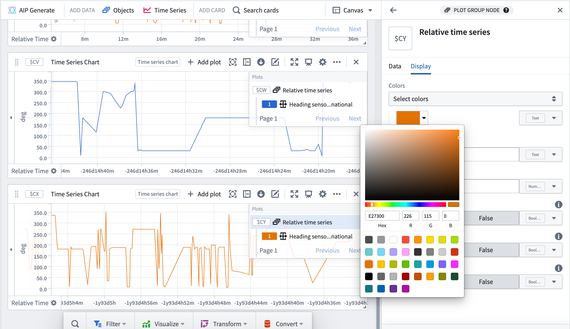 Add contrast for charting