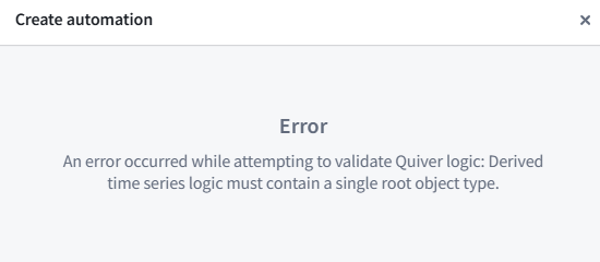 An error that occurred because more than one root object type was used.