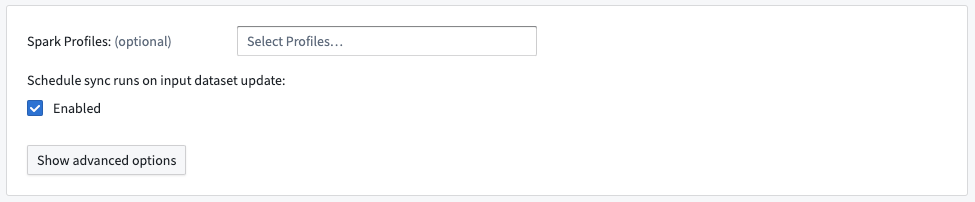 Advanced time series sync options