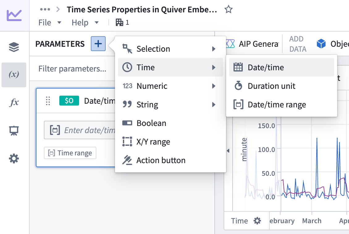 Quiver time range parameters.