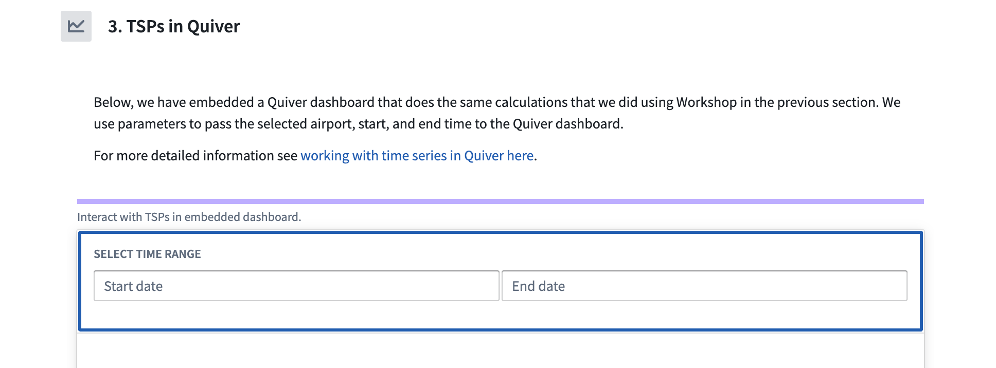 The date range widget.