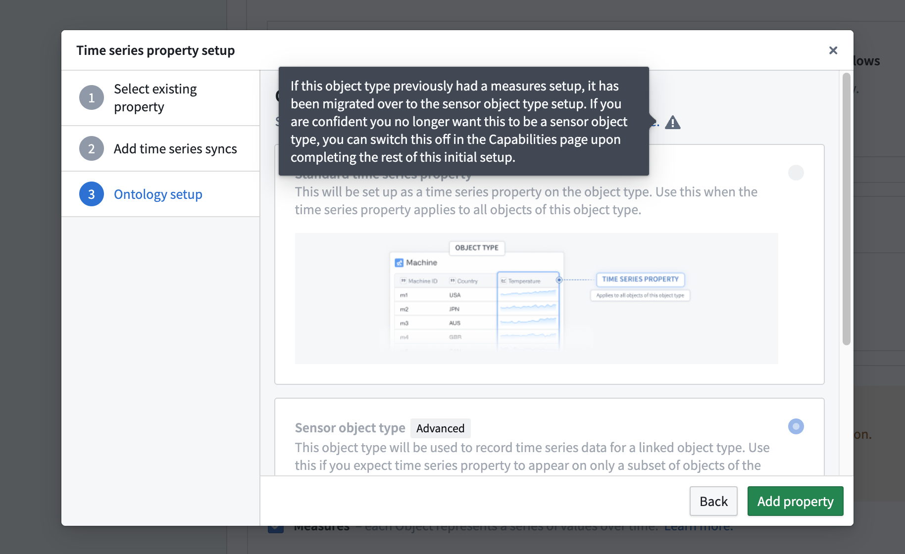 Measures migration step 3 of getting started dialog.