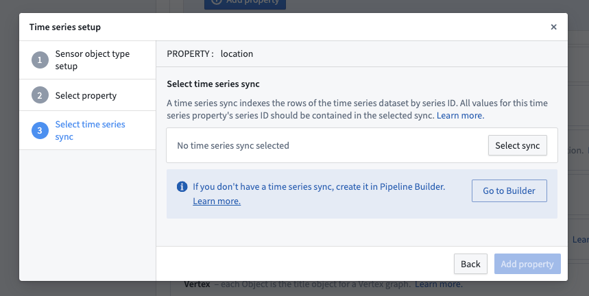 The prompt in the series setup assistant.