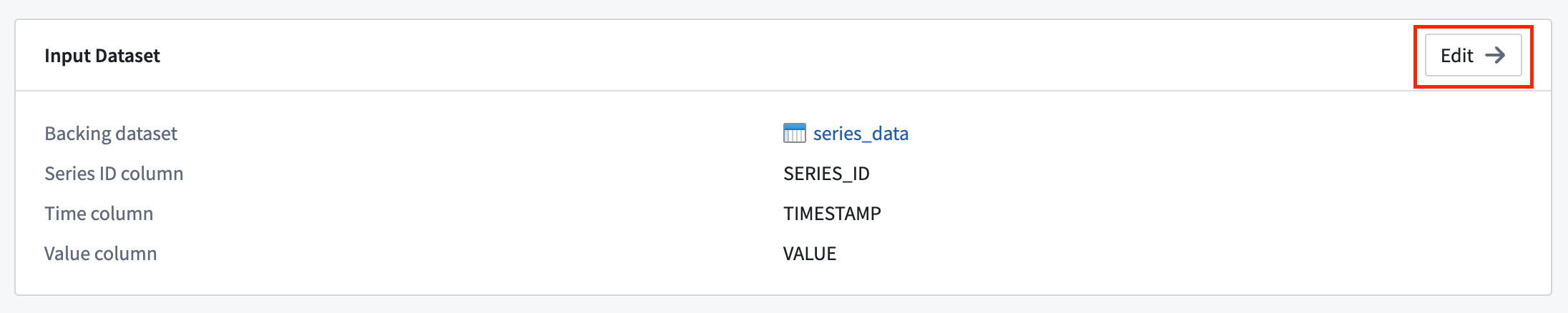 Accessing advanced time series sync after sync creation
