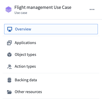 Use case navigation sidebar