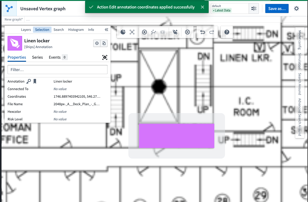 The updated properties of the edited annotation.
