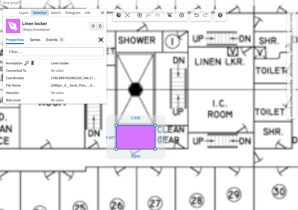 A Linen locker object on the Vertex graph.