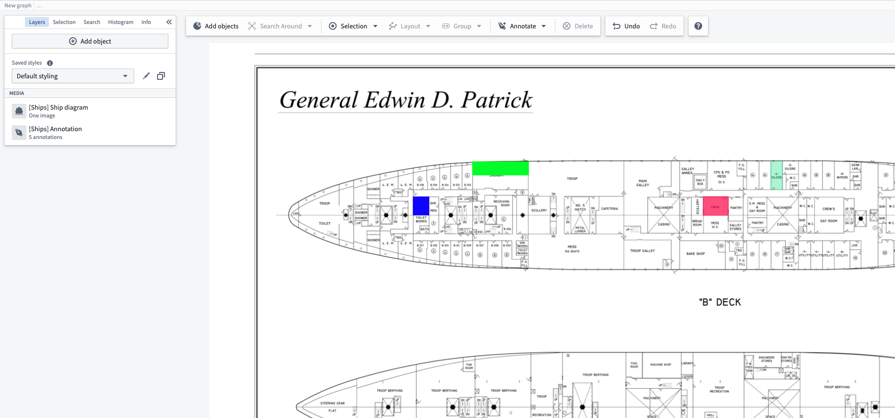 Image annotations after modifying styling.