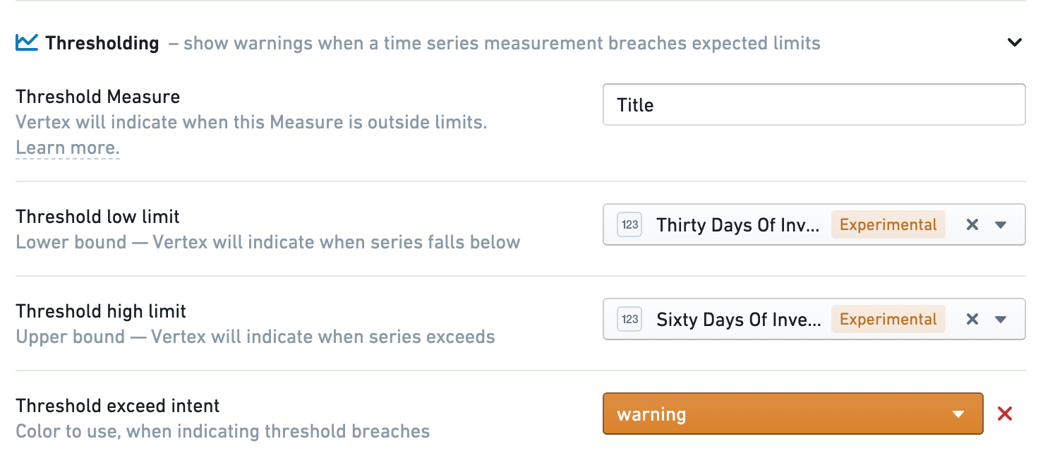 Configuring thresholds