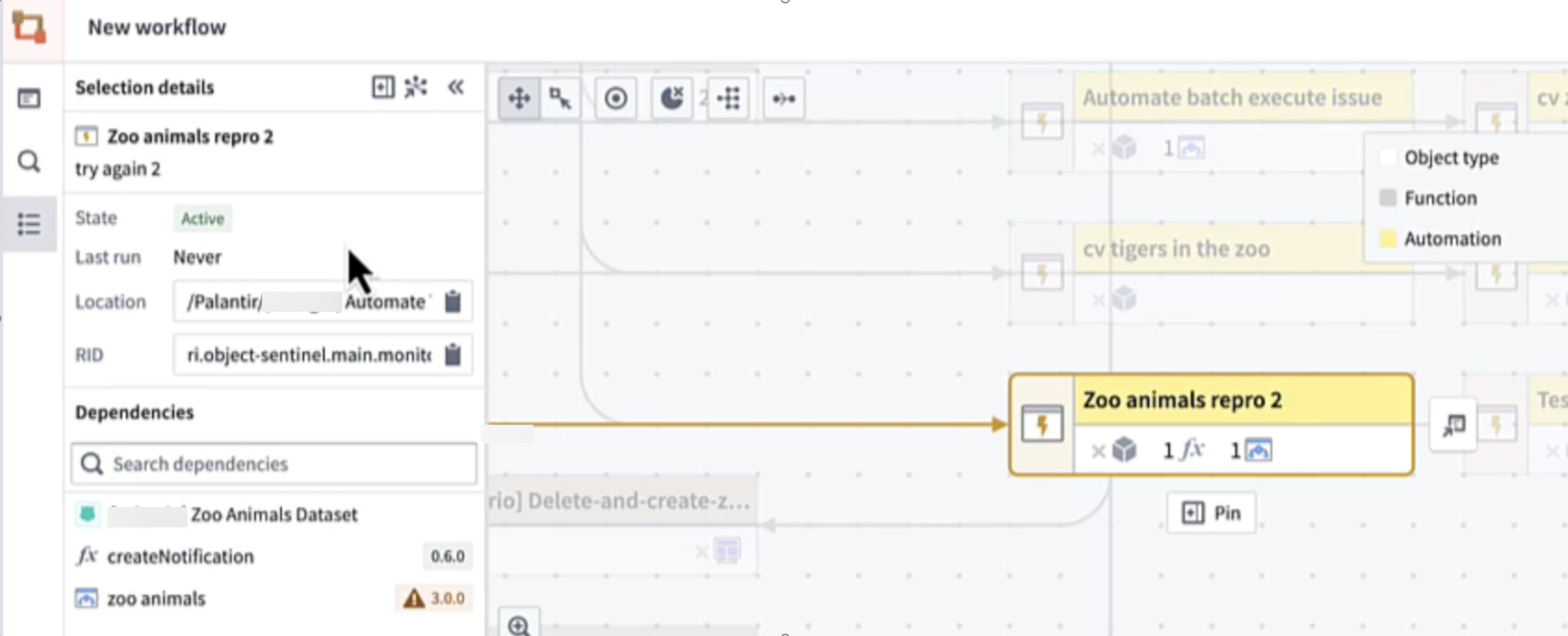 Example Automate view.