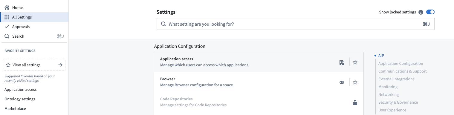 Control Panel application view with All Settings tab selected.