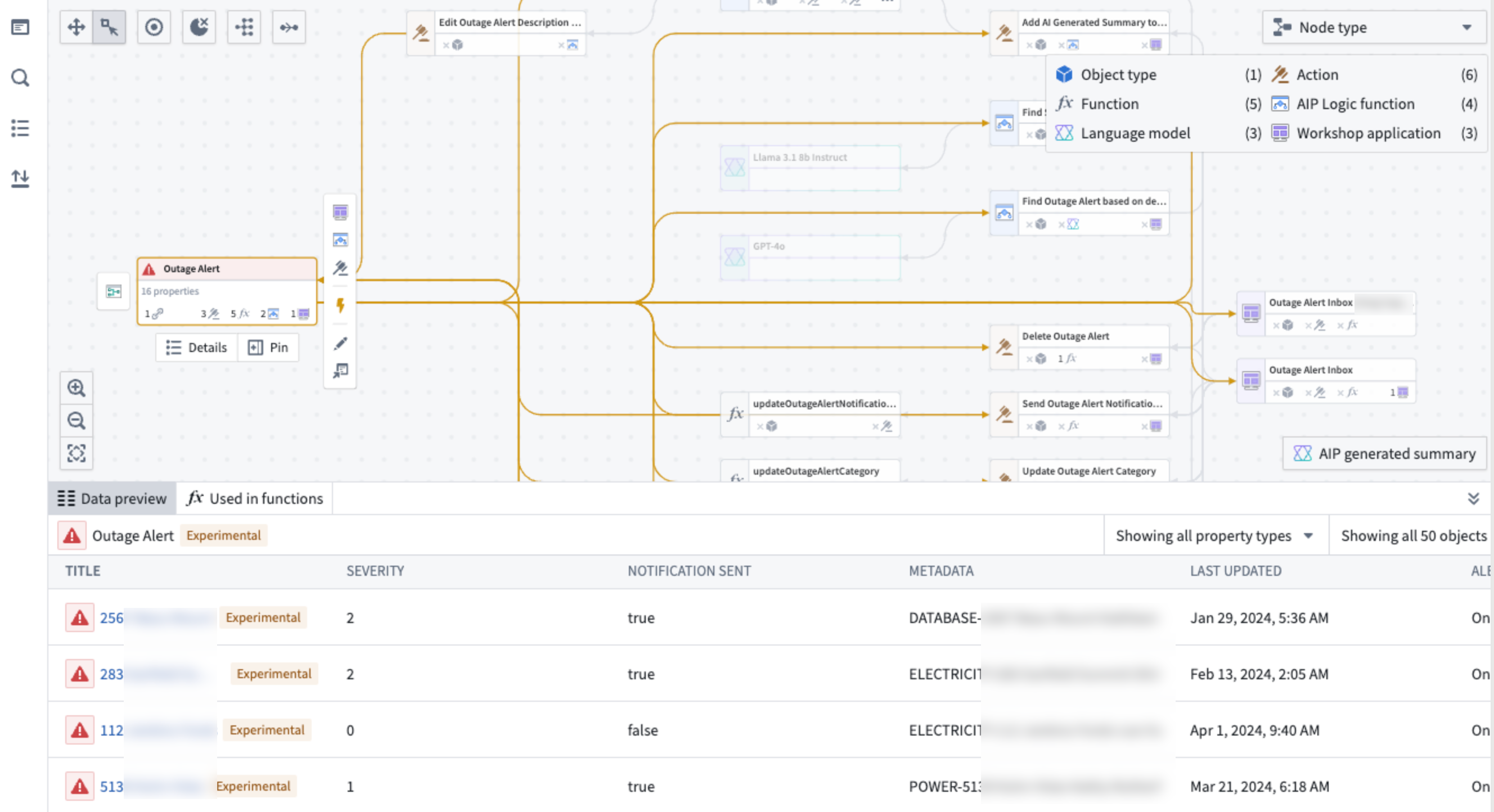 Example object view.