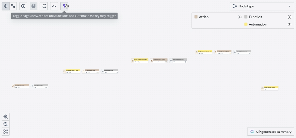 Example Automation view with the lightning bolt disabled.