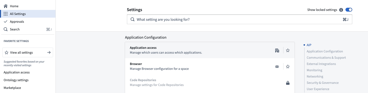 Control Panel application view with All Settings tab selected.