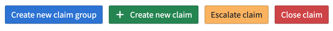 A button group with multiple colors applied.