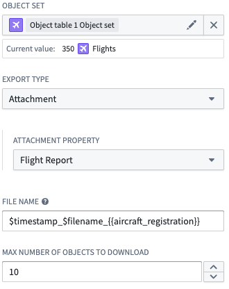 Configuration for export media item