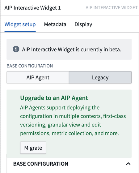 Legacy mode migration option.