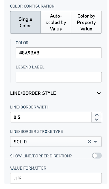Color configuration options.