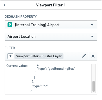 Viewport filter control configurations.