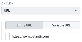 Input configuring https://www.palantir.com for a button URL