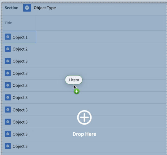 Drop zone behavior