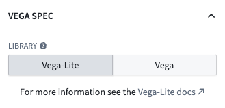 Vega spec library selection