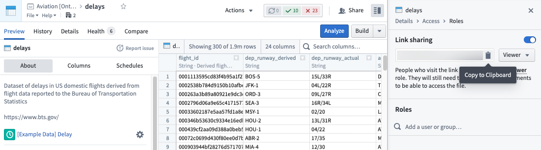 Share dataset