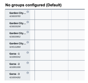 Scheduling Gantt Chart widget grouping configuration.